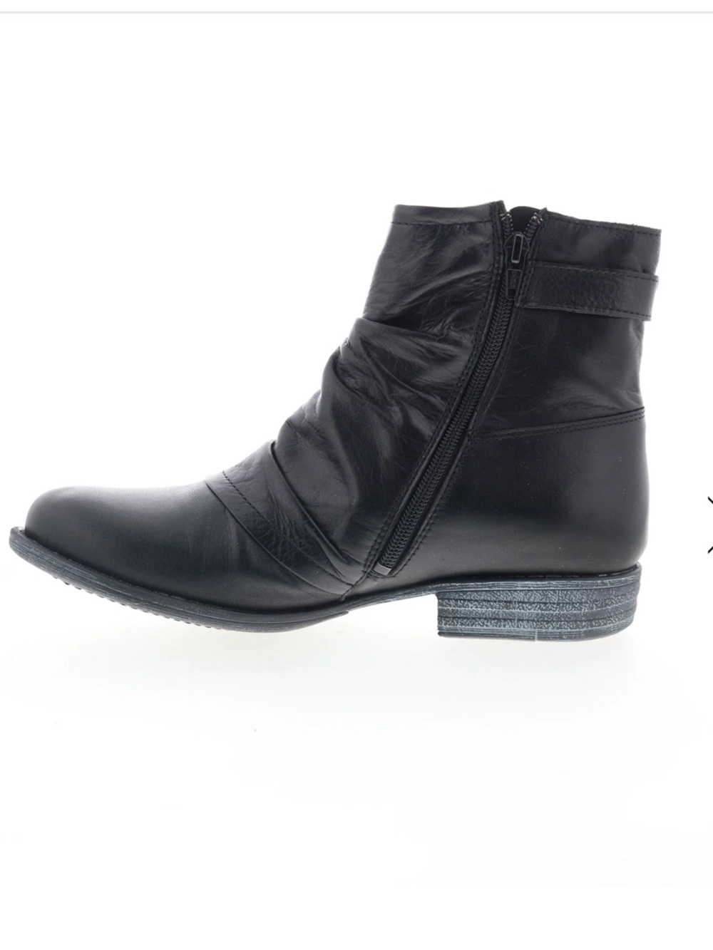 Miz Mooz Lenard Black Leather Zipper Ankle Boots Size 9 - Picture 2 of 10